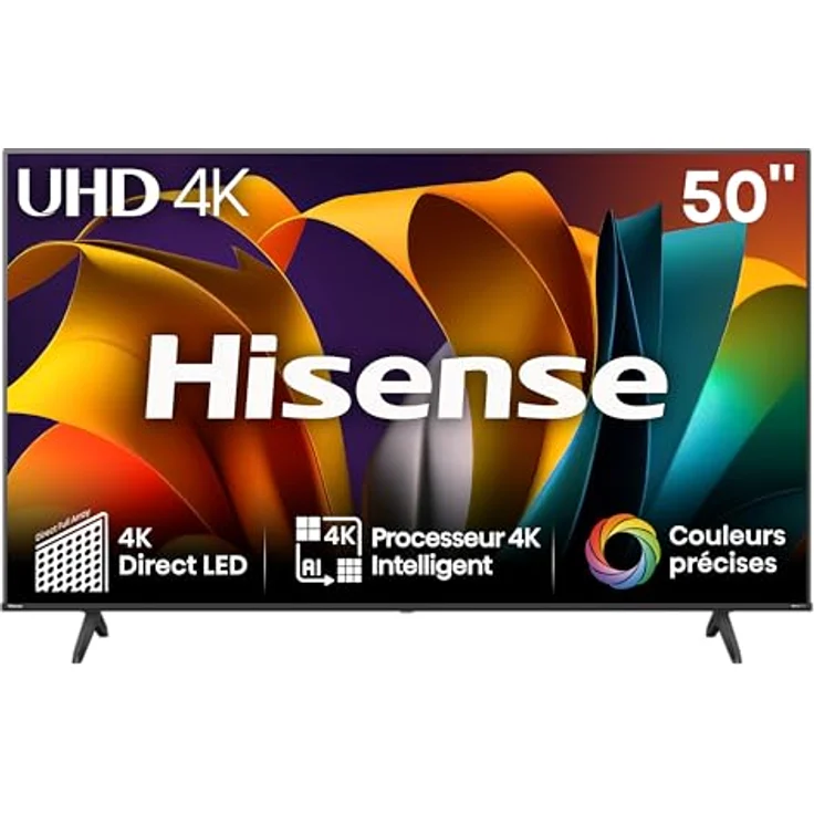 Hisense Smart TV 50 Zoll 50A6N 4K UHD, Dolby Vision, HDR, VIDAA mit YouTube, Netflix, Disney+, Canal + (Modell 2024) – Bild 1