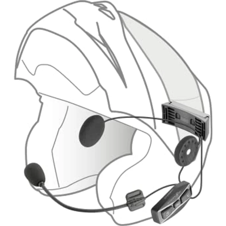 Interphone U-Com 4, Helmkommunikationssystem mit Bluetooth 5.0, 4 Teilnehmer, HD Lautsprecher, IP67, schwarz, Doppelpack – Bild 7