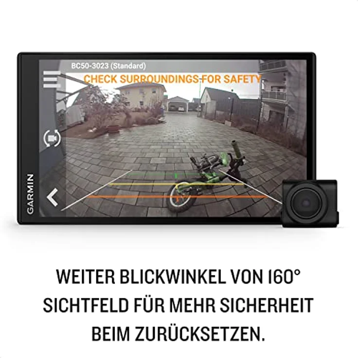 Garmin BC 50 – Drahtlose Rückfahrkamera mit 720p HD-Auflösung und Bildübertragung auf kompatible Garmin Navis. Bis zu 15 Meter Übertragungsreichweite, 160° Sichtfeld und robust nach IP67 – Bild 5