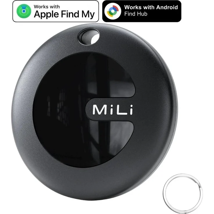 Mili MiTag Duo, Bluetooth-Tracker für iOS und Android, kompakt, Schwarz
