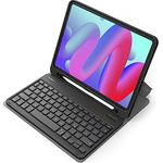 Inateck Tastatur Hülle kompatibel mit iPad 10 Gen. 2022, iPad Air 5/4 (2022/2020) 10,9 Zoll, iPad Pro 11 4/3/2/1, QWERTZ, mit Stifthalter, Abnehmbar, KB04002 (schwarz)