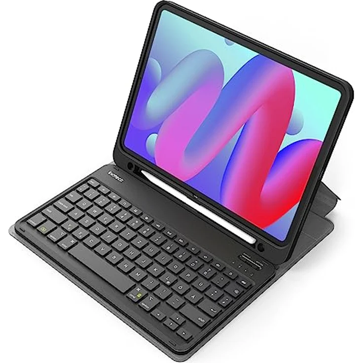Inateck Tastatur Hülle kompatibel mit iPad 10 Gen. 2022, iPad Air 5/4 (2022/2020) 10,9 Zoll, iPad Pro 11 4/3/2/1, QWERTZ, mit Stifthalter, Abnehmbar, KB04002 (schwarz) – Bild 1