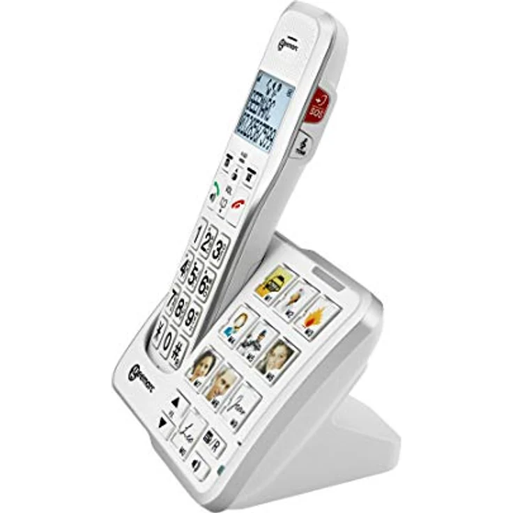 Geemarc AmpliDECT 595 schnurloses verstärktes 50 dB Schwerhörigentelefon mit Fototasten, Anrufbeantworter, Sprachansage und SOS Taste - Deutsche Version – Bild 6