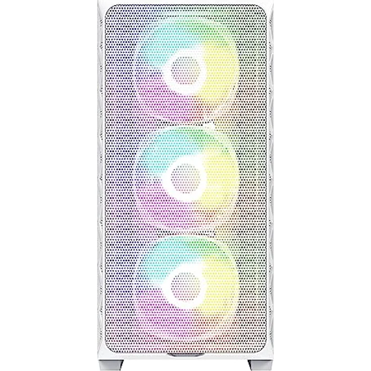 Montech AIR 903 MAX, E-ATX Mid Tower-Gehäuse, hoher Luftstrom, 3 x 140 mm ARGB PWM & 1 x 140 mm PWM-Lüfter vorinstalliert, Seitenteil aus gehärtetem Glas, Mesh-Front, Typ-C, unterstützt 4090 – Bild 3