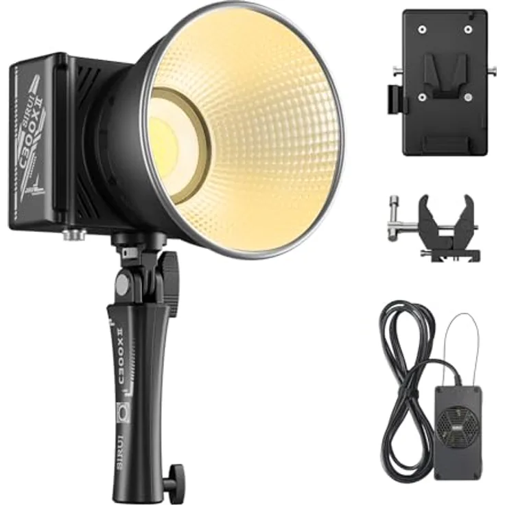 SIRUI C300X II 300W LED Videolicht, tragbare Beleuchtung, ultra-leicht mit 20000h Lebensdauer, CRI/TLCI >95, App-Steuerung, stille Kühlung