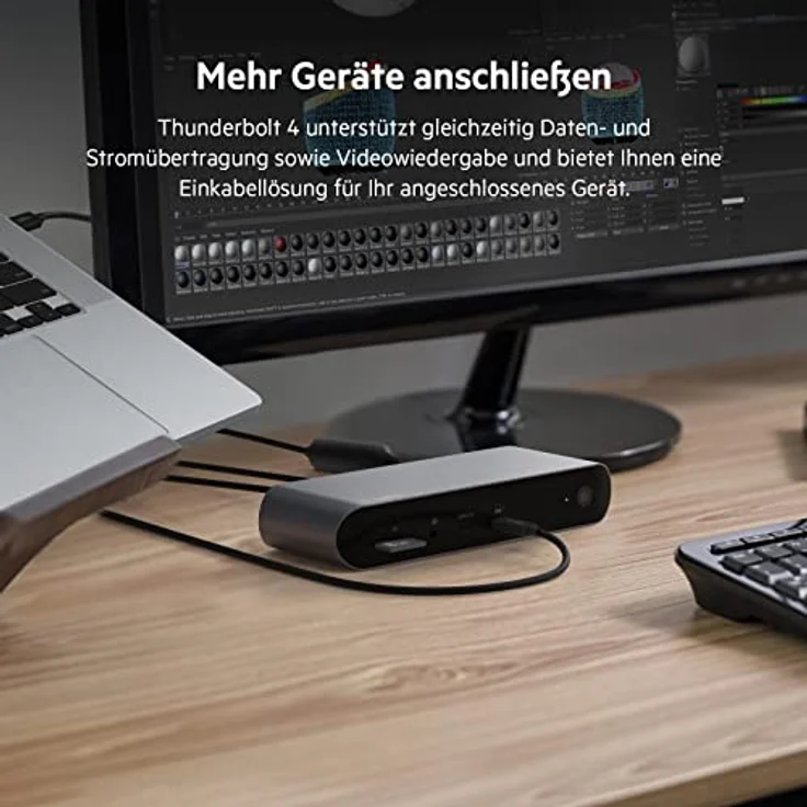 Belkin Thunderbolt 4-Kabel INZ002bt2MBK, USB-C 40Gb/s, 100W, 2m, schwarz – Bild 6