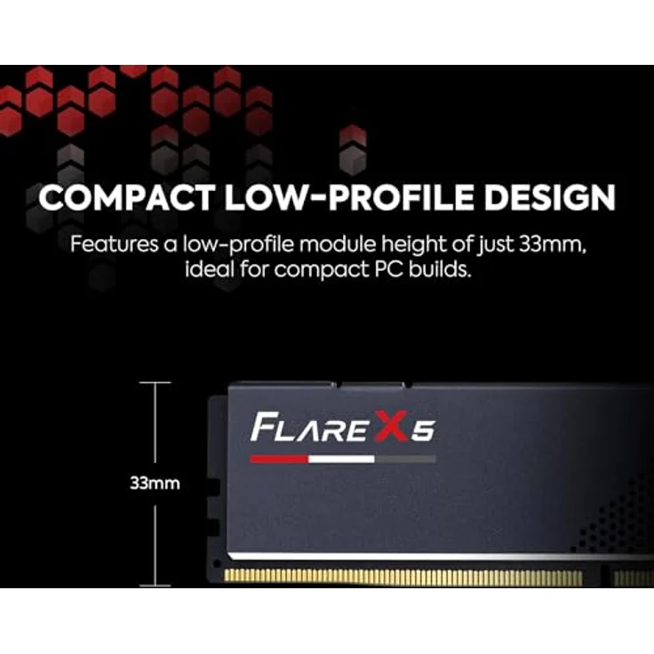 G.SKILL Flare X5 Series 32GB DDR5 6000 CL36-36-36-96 Dual Channel Desktop Memory, matt Schwarz – Bild 4