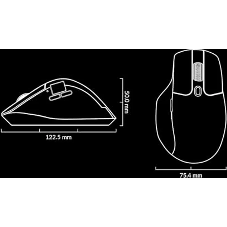 Keychron M6 Wireless - Schwarz - Ergonomische Maus (Schwarz) – Bild 6