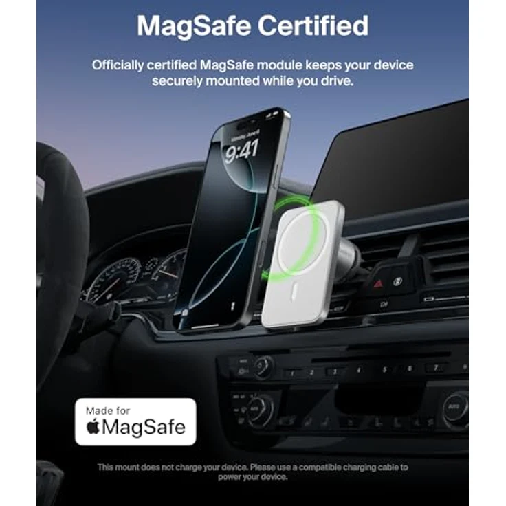 Belkin Magnetic Car Vent Mount PRO, Kfz-Lüftungshalterung mit MagSafe (iPhone 12 Serie) – Bild 2