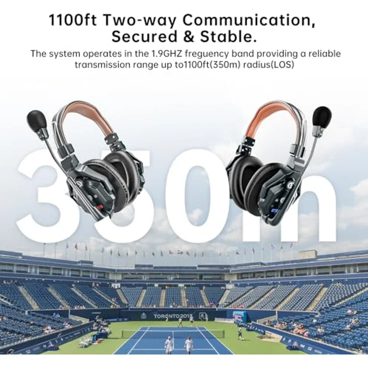 Hollyland Solidcom C1 Pro 4S-DH, drahtloses Full-Duplex Headset-System mit Dual-Mic Environmental Noise Cancellation, Reichweite 350 m, leicht und benutzerfreundlich – Bild 6