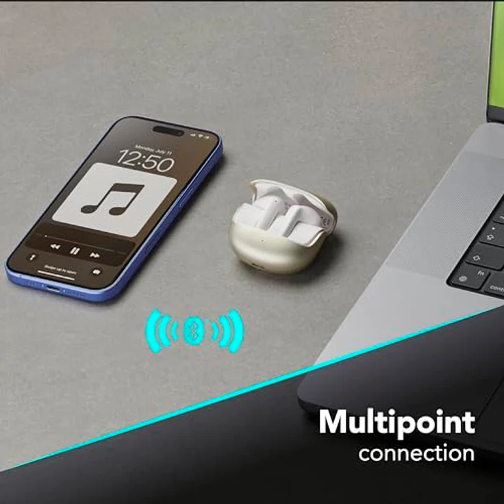 Cellularline Call Purely, Bluetooth Gold Ohrhörer mit Ladeetui, ENC und 6,5 Stunden Akkulaufzeit – Bild 4