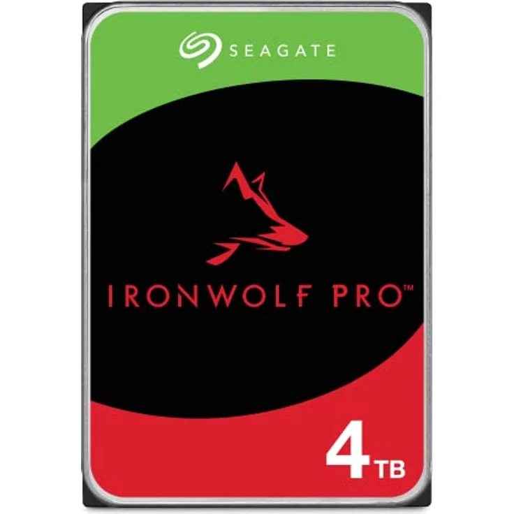 Seagate IronWolf Pro 4 TB, NAS interne Festplatte, 3.5 Zoll, 7200 U/Min, CMR, 256 MB Cache, SATA 6 GB/S, inkl. 3 Jahre Rescue Service, Modellnr.: ST4000NT001 – Bild 1