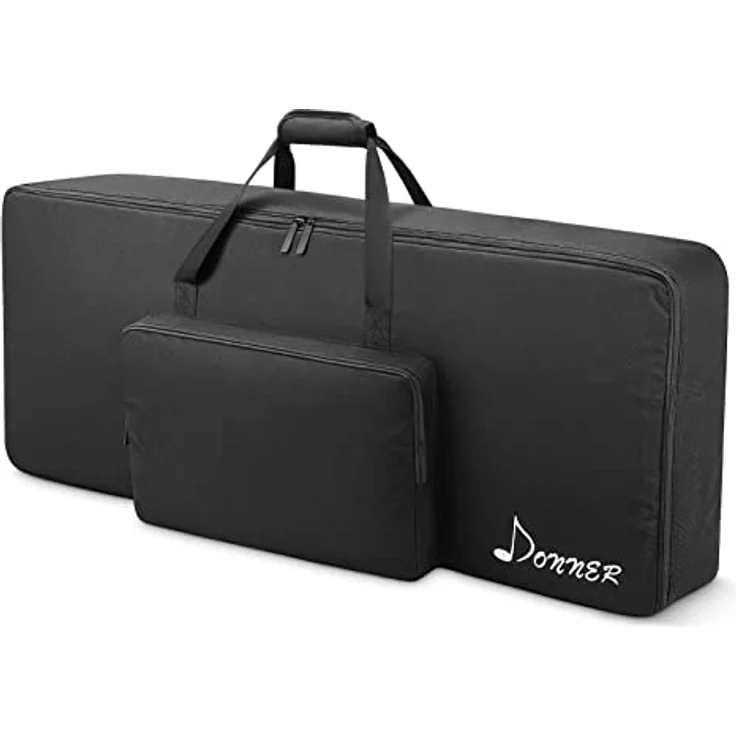 Donner Keyboardtasche 61 Tasten, 104 x 41 x 13 cm wasserdichte Keyboard Tasche 10 mm Dicke Polsterung Gepolstert Gig Bag, Schwarz – Bild 1