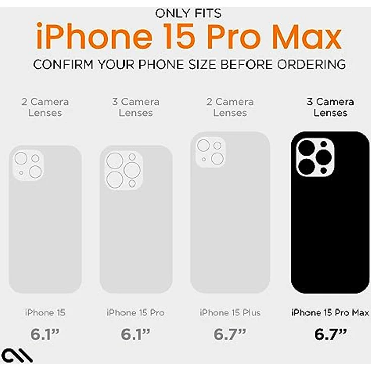 Case-Mate Ultra Tough Clear Hülle für iPhone 15 Pro Max, 4,8 m D3O Fallschutz, MagSafe-kompatibel, schlank und stoßfest, transparent – Bild 2