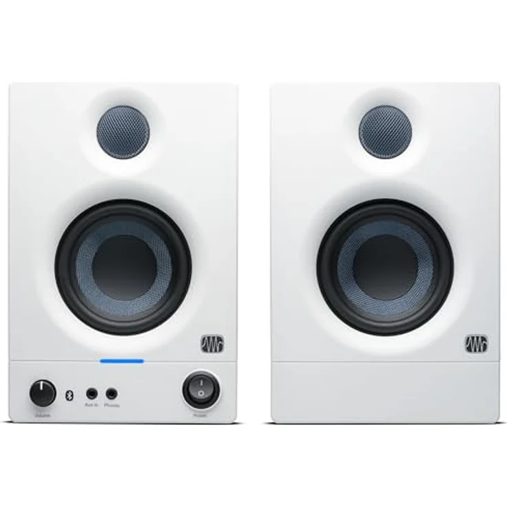 PreSonus Eris 3.5BT Gen 2, 3,5"-Aktivlautsprecher für Multimedia, Gaming, Studio-Musikproduktion mit Bluetooth, 50 W Leistung, Weiß – Bild 1
