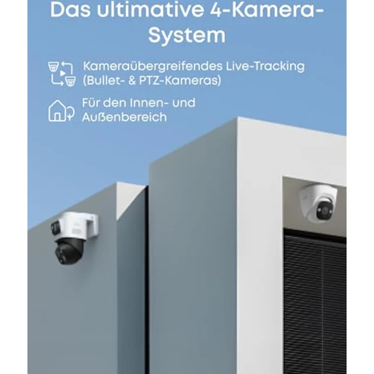 eufy NVR Security System S4, 4K Überwachungskamera-Set mit 2× Turret + 2× Bullet-PTZ, 2TB Speicher, wetterfest, PoE, KI-Tracking – Bild 5