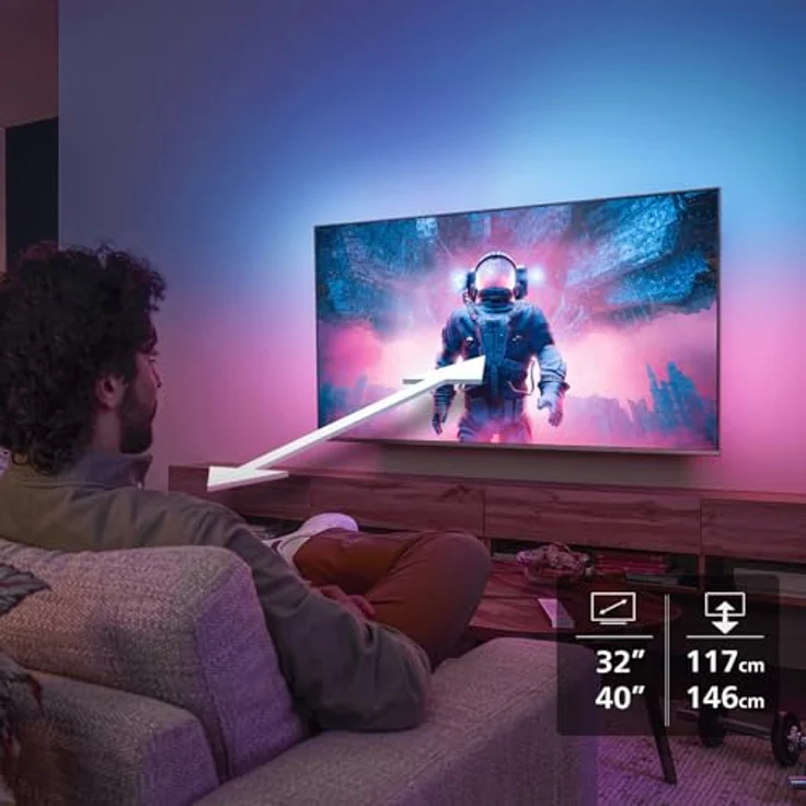 Philips 40PQS6901/12, 40 Zoll Full HD Smart-TV mit Ambilight und Dolby Audio, schwarz – Bild 9