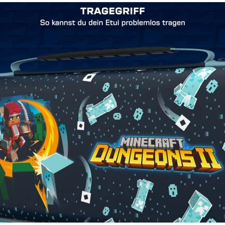 Turtle Beach PlayTrek™ Reisetasche für Nintendo Switch™ 2, Minecraft™ Dungeons II-Design mit EVA-Außenhülle und gepolstertem Innenraum, für maximalen Schutz und Zubehörorganisation – Bild 9