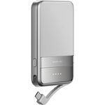 EF ECOFLOW Rapid Magnetische Powerbank 5000 mAh Silber, kabelloses tragbares Ladegerät, 30 W Schnellladender Batteriepack mit USB-C-Kabel, kompatibel für iPhone 16/15/14/13/12 Serie