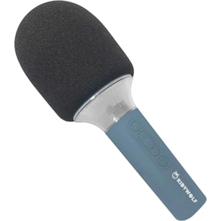 KIDYWOLF - Bluetooth LED Mikrofon mit Licht blau – Bild 3