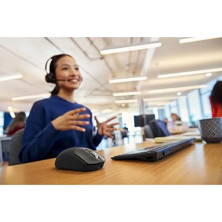 HP 700 Rechargeable Wireless Mouse (P), Kabellose Maus mit intelligenten Kurzbefehlen und ultraschnellem Laden, Schwarz – Bild 4