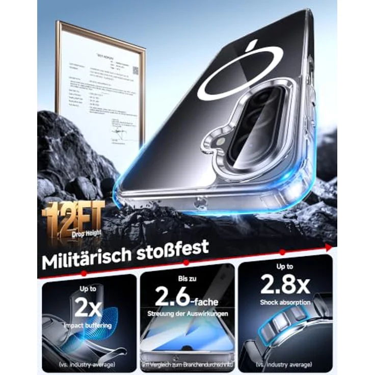 LeYi HD Klar Hülle für Samsung Galaxy A17 4G / 5G, MagSafe Case mit militärischem Schutz, stoßfest, transparenter Design, inkl. 2x gehärtetem Glas – Bild 5
