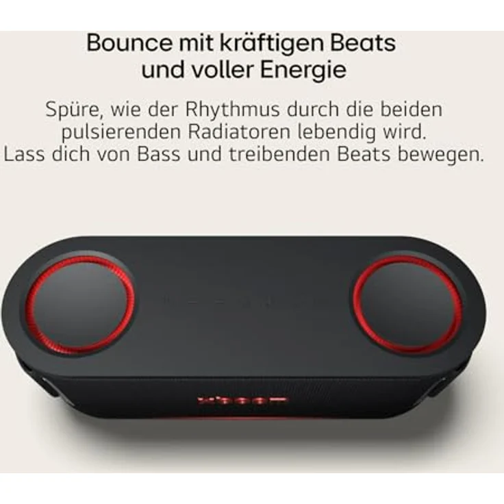 LG xboom Bounce by will.i.am, tragbarer Bluetooth-Lautsprecher mit IP67, 30 Std. Akkulaufzeit, Signature Sound, Schwarz [Modelljahr: 2025] – Bild 4