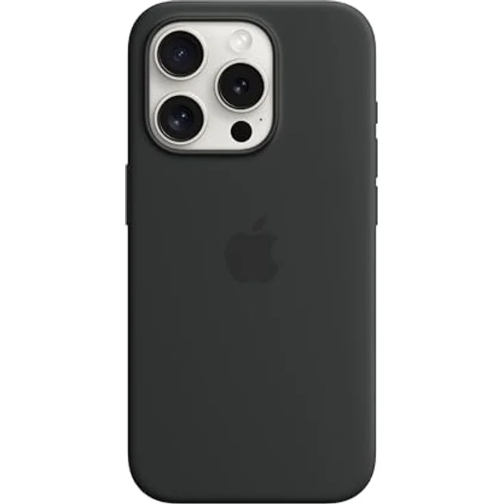 Apple iPhone 15 Pro Silikon Case mit MagSafe – Schwarz ​​​​​​​ – Bild 1