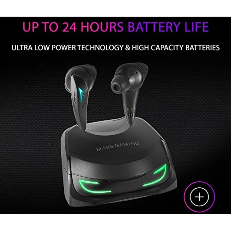Mars Gaming MHI-ULTRA Schwarz, Wireless Headset TWS, RGB Flow, Bluetooth 5.3, Triple Geräuschunterdrückung, 24H Akkulaufzeit – Bild 5