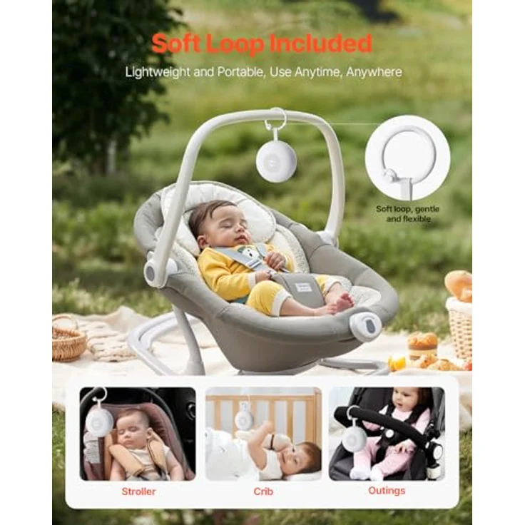 VEVOR Einschlafhilfe, White Noise Machine, 30 Musiktitel, 3-in-1-Soundmaschine mit automatischer Abschaltfunktion, sanftem Ringlicht und Speicherfunktion, Rauschgerät – Bild 6