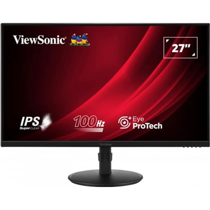 ViewSonic VG2708A-MHD, 27" Full HD IPS Monitor, 1920 x 1080, 100Hz, 5ms, ergonomischer Standfuß, HDMI/DisplayPort/VGA, Eye ProTech+ – Bild 8