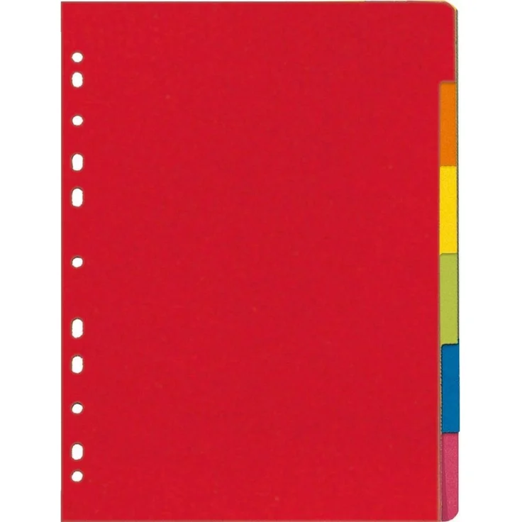 Herlitz Aktenordner, Register A4 Karton 6-teilig in Intensivfarben, Blauer Engel zertifiziert – Bild 1