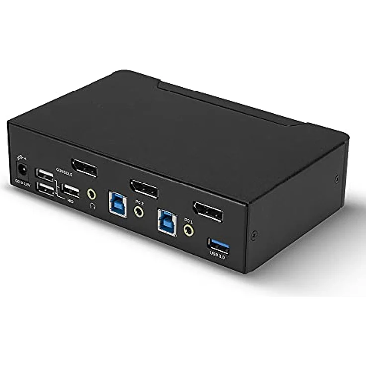 LINDY 39312 2 Port KVM Switch, DisplayPort 1.4, USB 3.0 & Audio – Bild 2