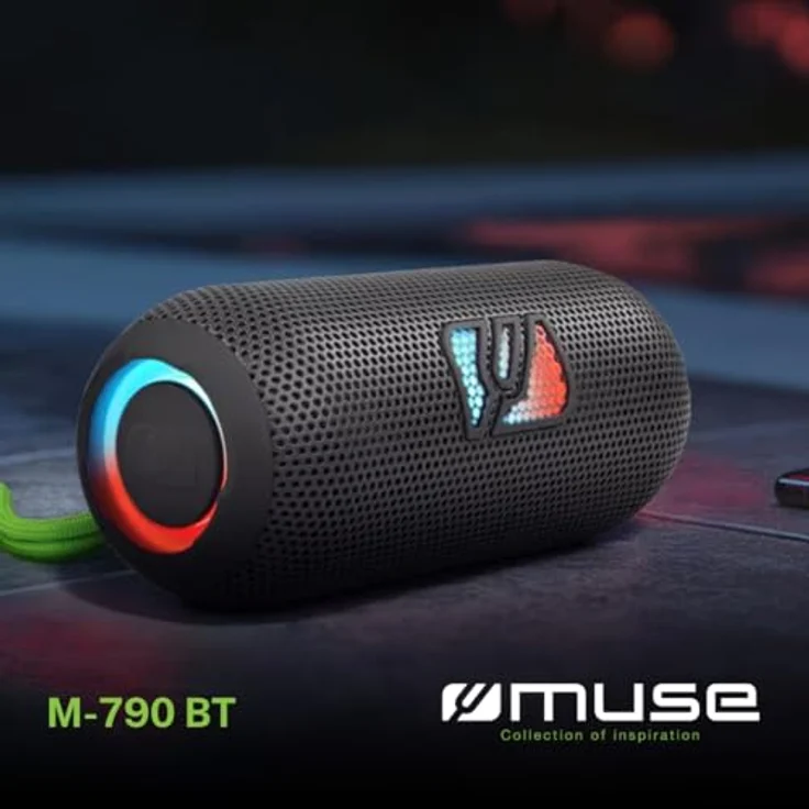 MUSE M790BT Tragbarer Bluetooth-Lautsprecher, spritzwassergeschützt, 60 W, mit Freisprecheinrichtung, weiß – Bild 3