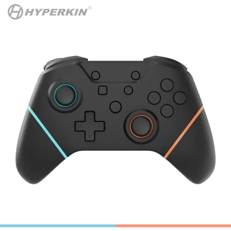 Hyperkin Armor3 NuChamp Wireless Gaming Controller, ergonomisch für Nintendo Switch OLED und Switch Lite, schwarz, kabellose RF-Übertragung, integrierte Vibration