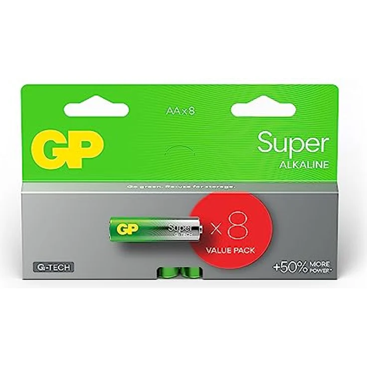 GP Super Alkaline Batterien AA Mignon, LR06, 1,5V, 8 Stück, ideal für die Stromversorgung von Geräten des täglichen Bedarfs - Die Neue G-TECH-Technologie – Bild 5
