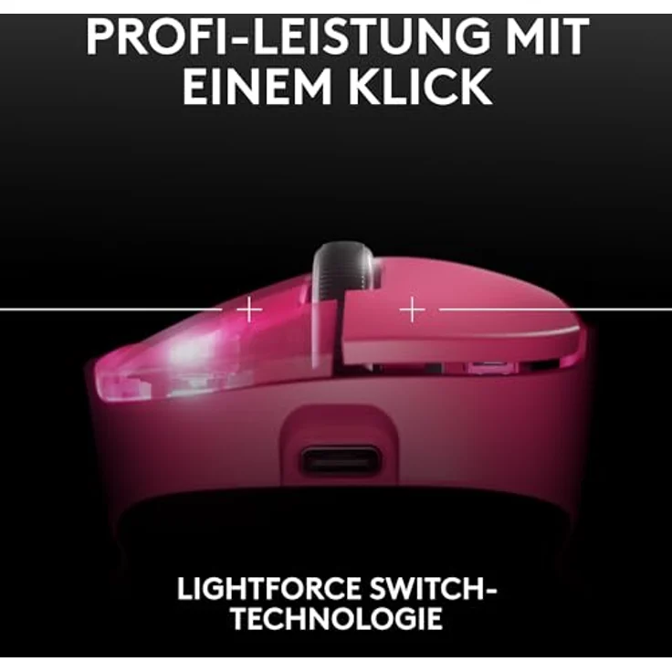 Logitech G PRO X SUPERLIGHT 2 DEX - Maus - ergonomisch - Für Rechtshänder - optisch - 5 Tasten, Pink – Bild 5