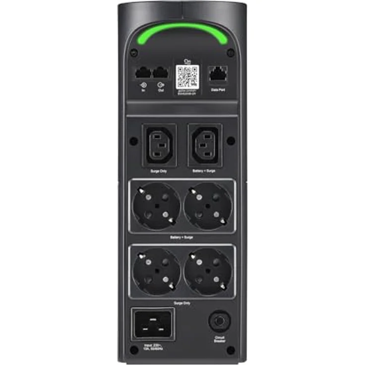 APC Back-UPS Pro, 2200VA/1320W, Tower, 230V, 4X Schuko-Steckdosen und 2X IEC C13-Steckdosen, RGB-Lichter, Sinuswelle Pure, Midnight (Black) – Bild 3