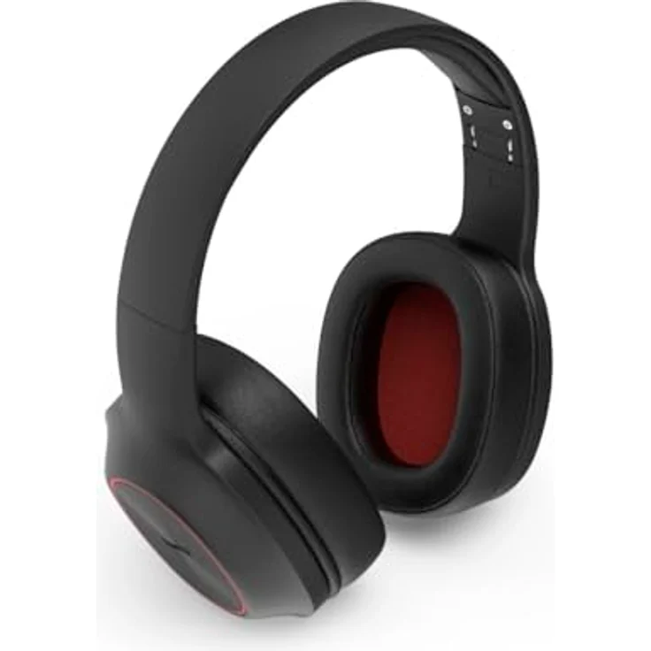 Hama Bluetooth-Kopfhörer Spirit Calypso II, Over-Ear, Bass Boost, faltbar, SW (NC, Kabellos), Rot, Schwarz – Bild 3