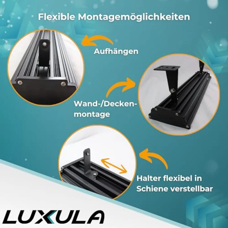 LUXULA Basic LED Hallenstrahler 100W 10000lm 4000K Neutralweiß - IP65 IK06 - Linear Hallenleuchte High Bay Werkstatt Lager – Bild 3