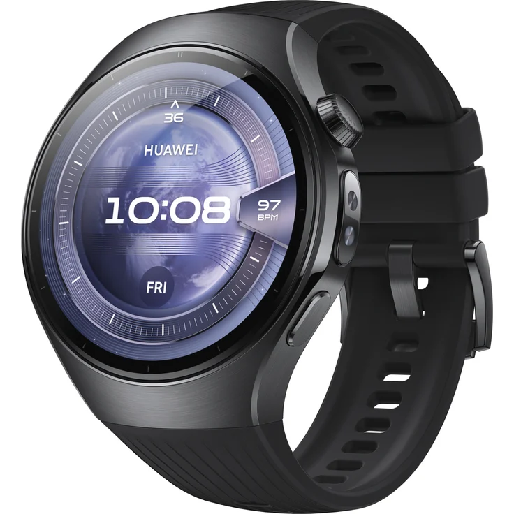 HUAWEI WATCH 5 BLACK, 3,51 cm (1.38") Touchscreen Smartwatch mit GPS und FREEBUDS 6I BLACK