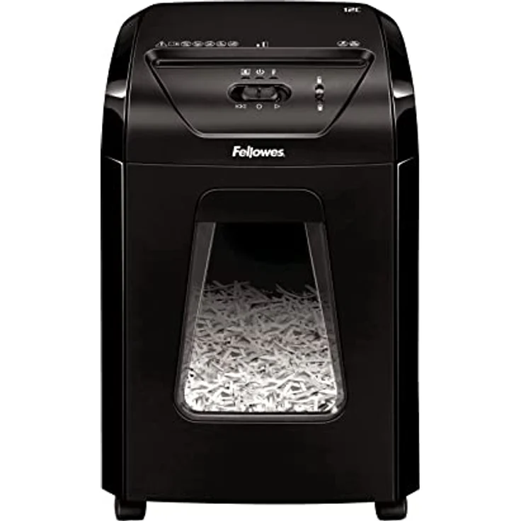 Fellowes Aktenvernichter Powershred 12C, 12 Blatt 4x40mm Partikelschnitt (P-4), mit Sicherheitssperre, leistungsstark, 20 Min. Betriebsdauer, für Home Office – Bild 4