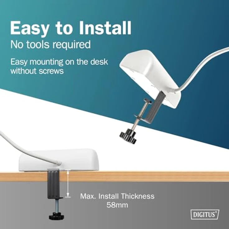 Digitus DA-70626 Tischsteckdose Weiß, 3 Schutzkontakt-Steckdosen mit 3 USB-Ladeanschlüssen und 1,5m Netzzuleitung – Bild 5