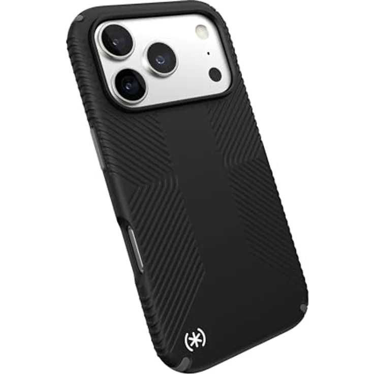 Speck Pro Presidio2 Grip, Handy-Hülle mit ClickLock, Fallschutz bis zu 4 m, Deep Sea/Silver Metallic/Spell Blue – Bild 5