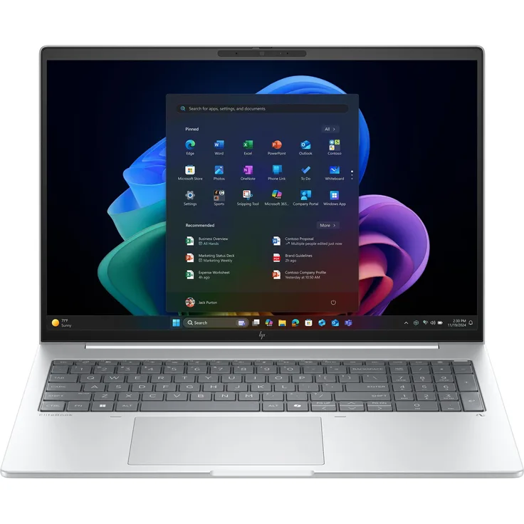 HP EliteBook 8 G1a, 16" WUXGA Notebook mit AMD Ryzen AI 7 350, 64 GB RAM, 1 TB SSD, Windows 11 Pro, Silber