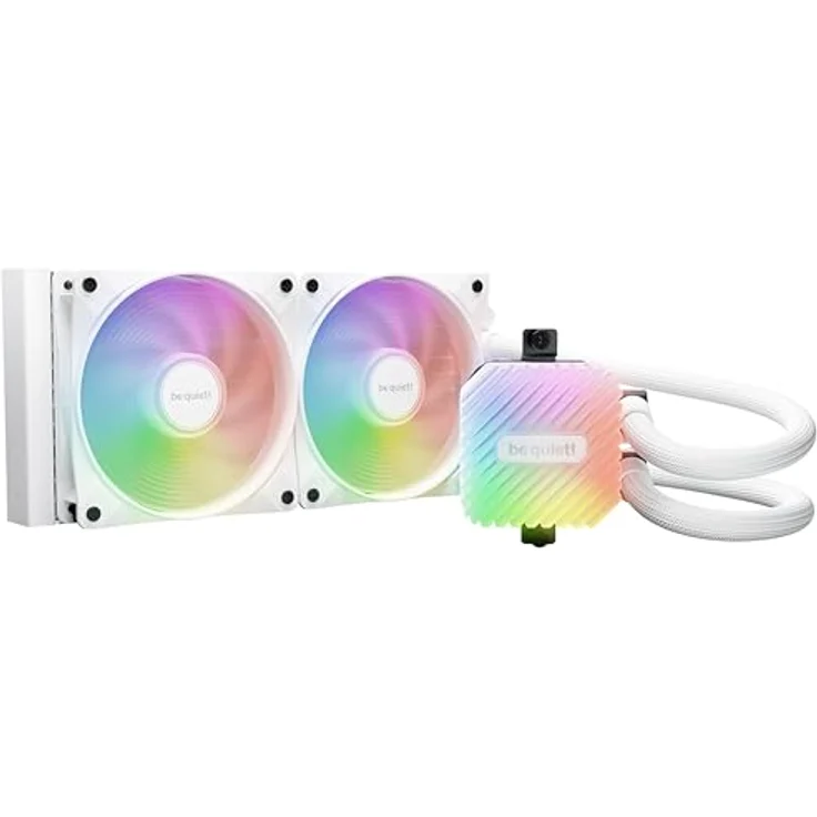 be quiet! Light Loop 240mm White Wasserkühlung für übertaktete Systeme, mit ARGB-Kühlblock und High-Speed ARGB Lüftern – Bild 1