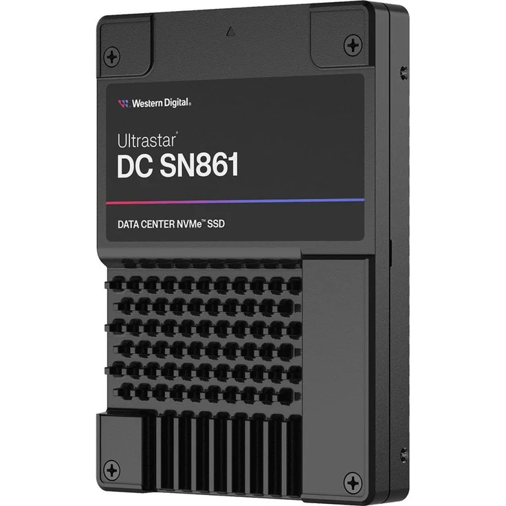 WD DC SN861 BICS6 NVMe U.2 SSD, 1920 GB, 2.5", hohe Datenrate bis 13.700 MB/s, End-to-End-Datenpfadschutz, Power Loss Protection