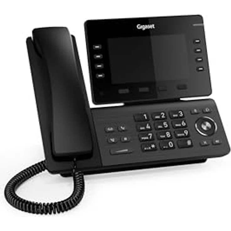 Gigaset P825 IP PRO, schnurgebundenes VoIP-Tischtelefon mit 5" TFT-Farbdisplay und 8 konfigurierbaren LED-Tasten, schwarz – Bild 2