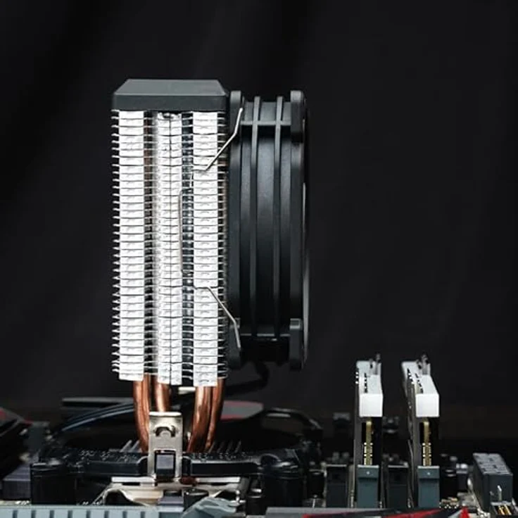 Jonsbo CR-1200E CPU-Kühler, RGB - 92mm, Schwarz-Silber – Bild 5