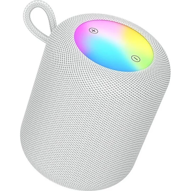 HOCO HC30, tragbarer Bluetooth Lautsprecher mit 5W Leistung, RGB-LED-Beleuchtung, grau